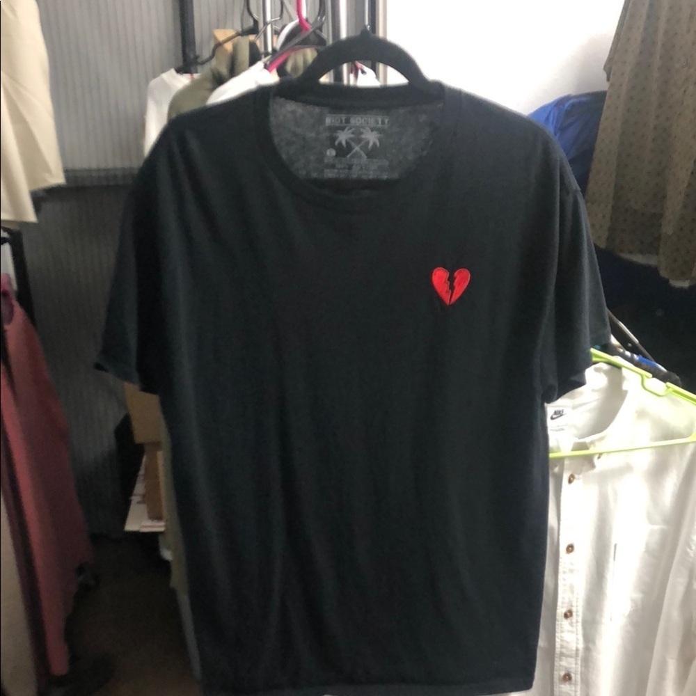 Riot Society Black and Red Short Sleeve Tee